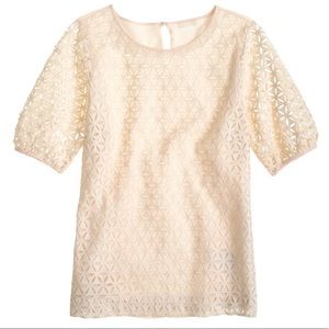 J Crew Collection Pinwheel Eyelet Top